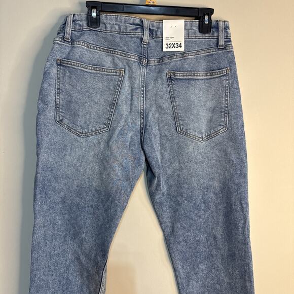 Nwt Original Use Men's Slim Fit Tapered Leg Light Blue Jeans Size 32x34 - Picture 4 of 9